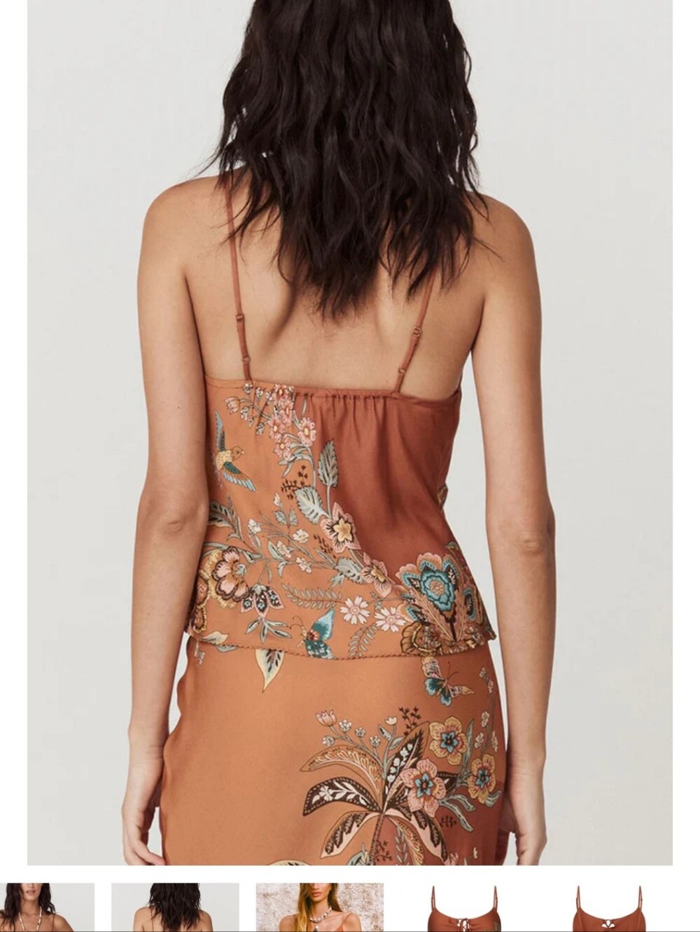 Spell - Mojave Lily Bias Skirt (Amber) And SPELL - Mojave Lily Lace Up Cami - Picture 5 of 13